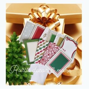 Anna Griffin Blank Christmas Cards Set With Card Sentiments, Envelopes